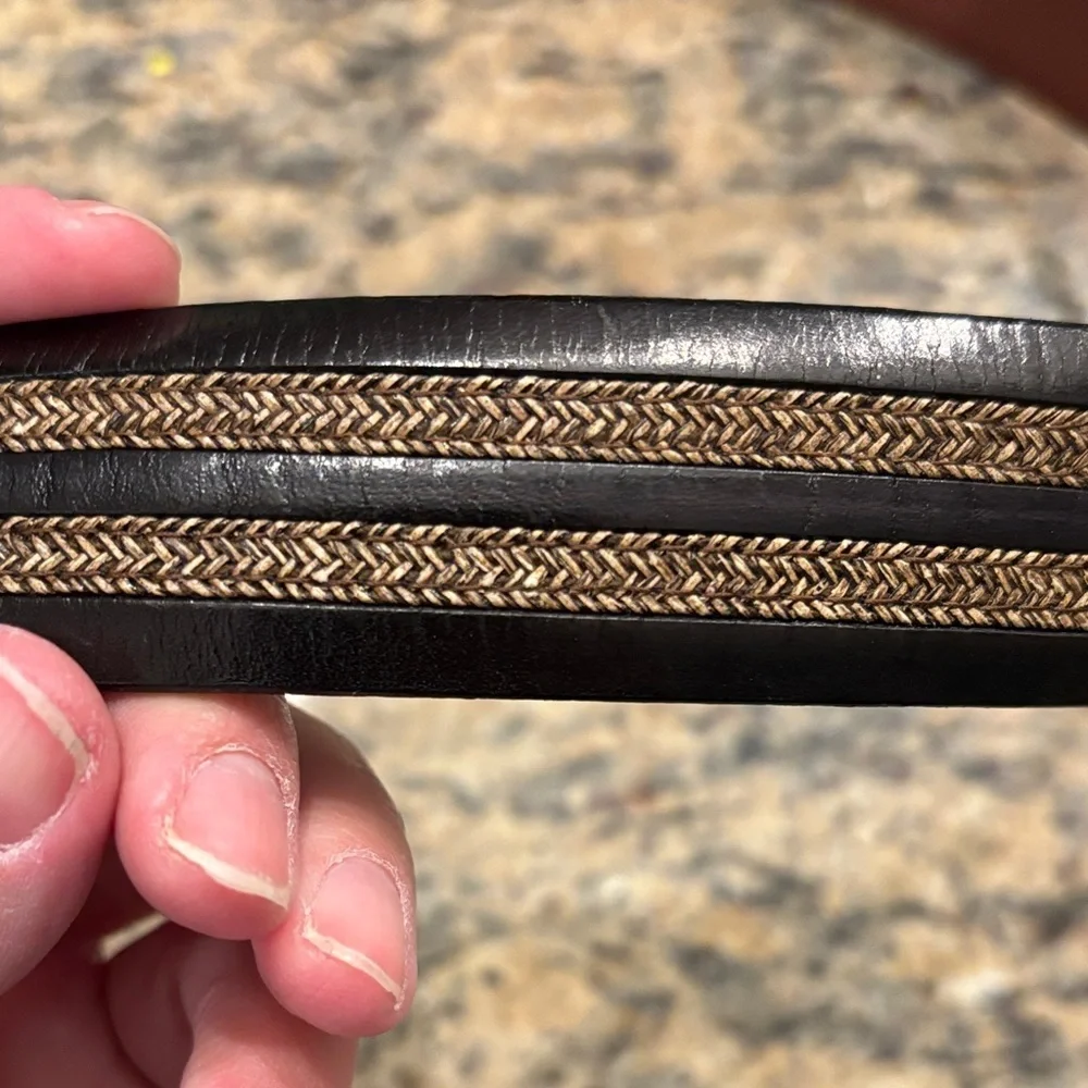 Genuine Leather *Made in USA* Crookhorn Black and Brown Men's Belt